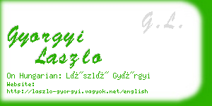 gyorgyi laszlo business card